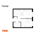 1-комн, 33 кв м, этаж 15/24 ул Хади Такташа, 135