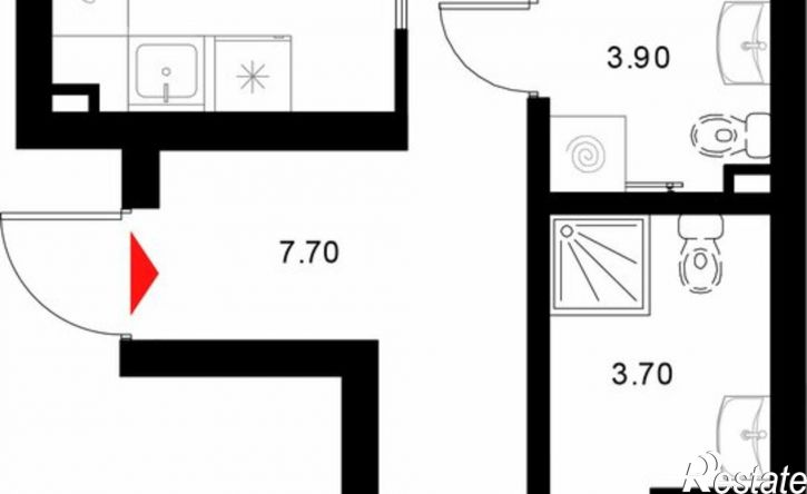 2-комн квартира в новом доме Техническая улица, 17Д,  д. 17Д