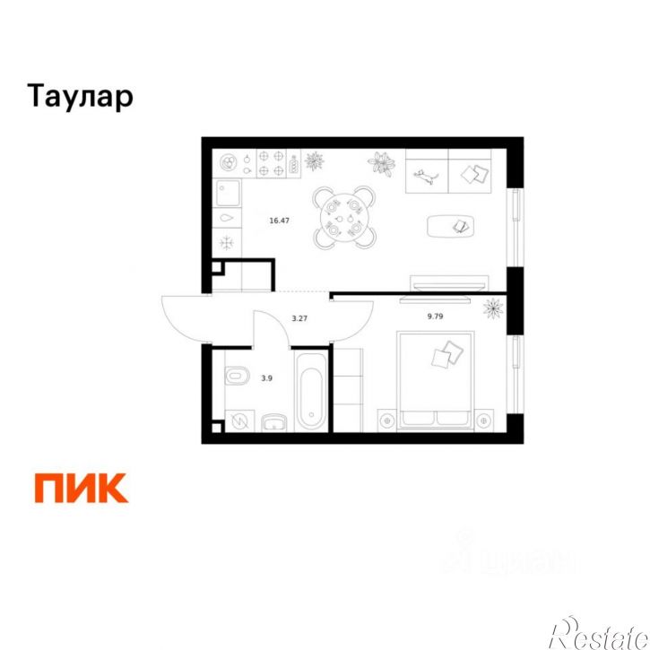 1-комн квартира в новом доме ул Хади Такташа, 135,  д. 135