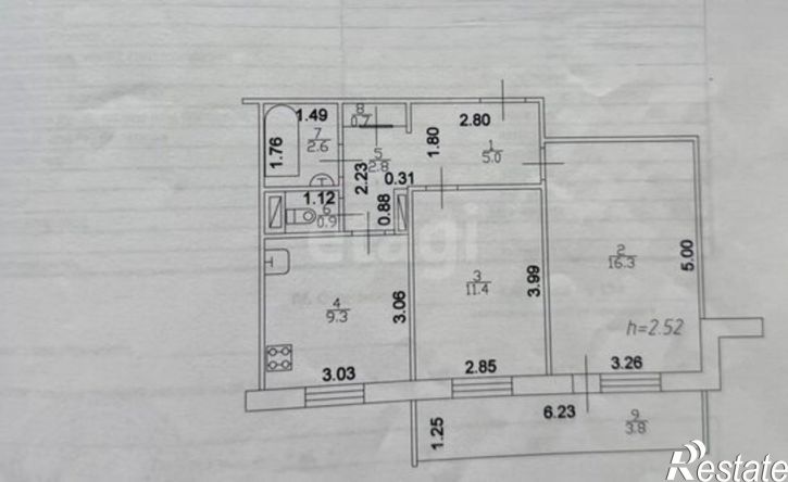 2-комн квартира улица Курчатова, 2,  д. 2