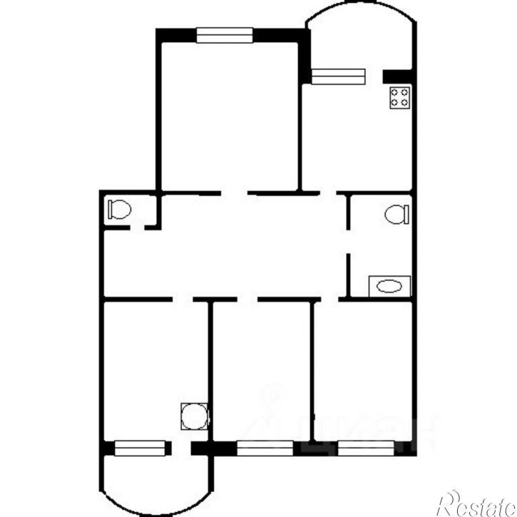 4-комн квартира ул Курская, 15,  д. 15