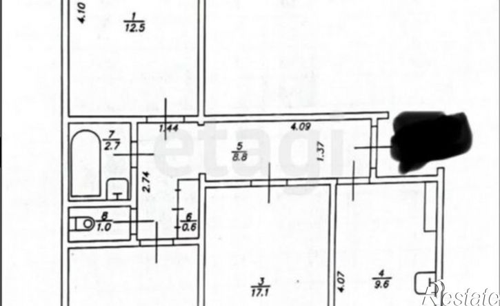 3-комн квартира Чистопольская улица, 33,  д. 33