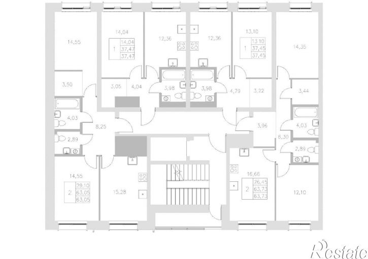 2-комн квартира в новом доме Адмиралтейская улица, 2,  д. 2