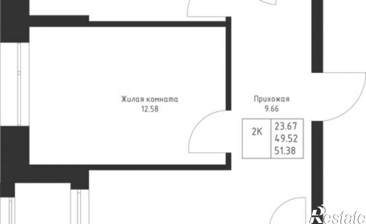 2-комн квартира в новом доме улица Петра Полушкина, 6,  д. 6