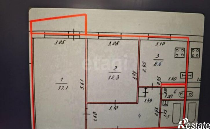 2-комн квартира ул Академика Лаврентьева, 2,  д. 2