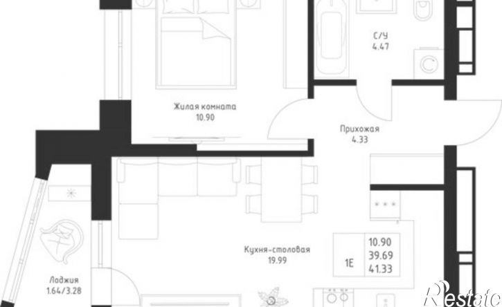 1-комн квартира в новом доме улица Петра Полушкина, 6,  д. 6
