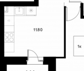 1-комн, 33 кв м, этаж 15/21 Техническая улица, 17Д