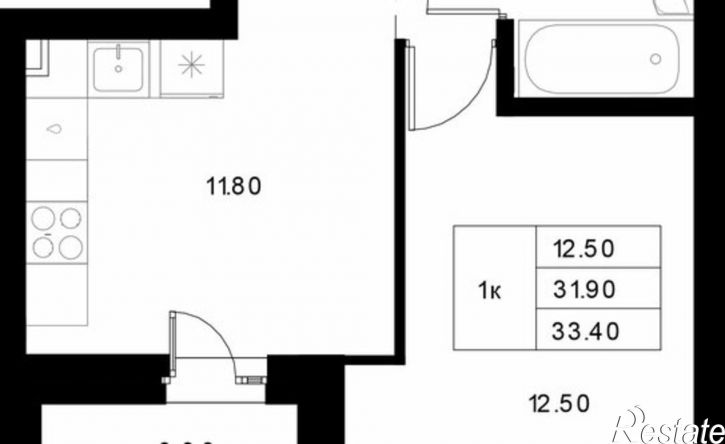 1-комн квартира в новом доме Техническая улица, 17Д,  д. 17Д