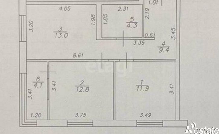 2-комн квартира улица Новаторов, 8А,  д. 8А