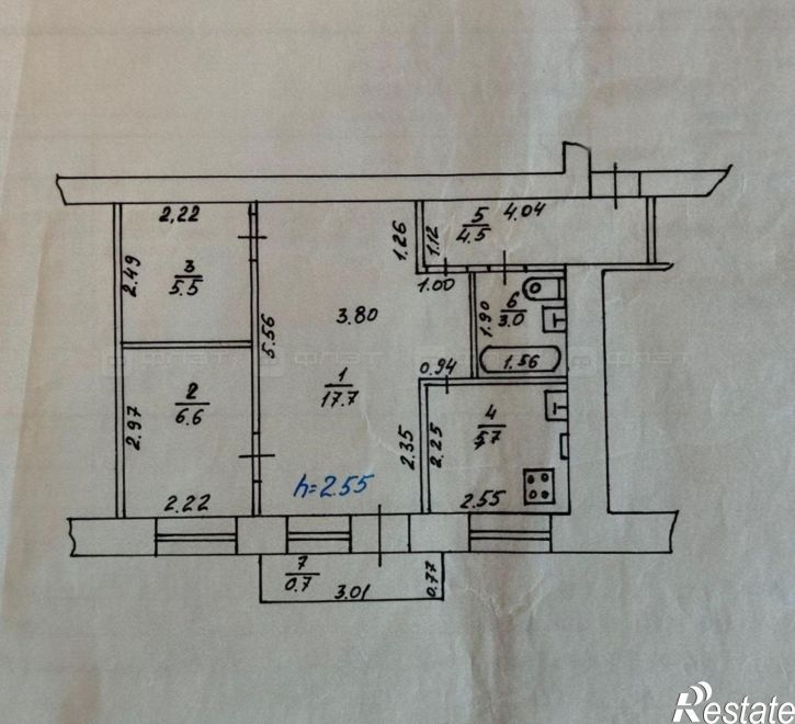 3-комн квартира ул. Липатова, дом 5
