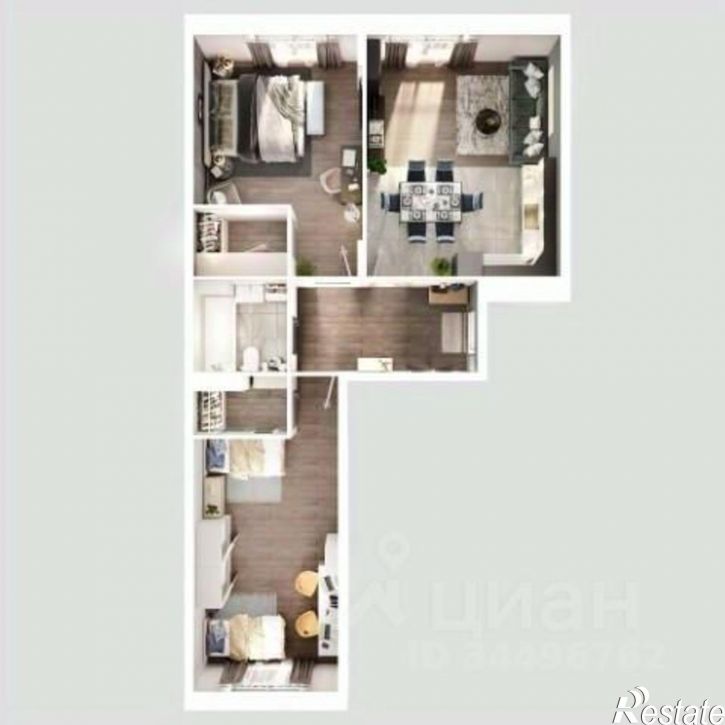 2-комн квартира в новом доме улица Генерала Ерина, 5Д,  д. 5Д