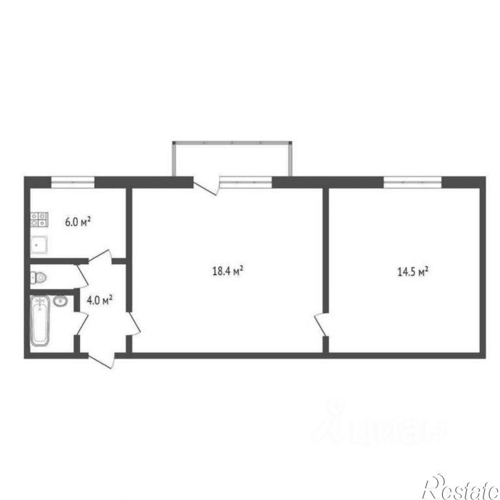 2-комн квартира ул Моторная, 31а,  д. 31а