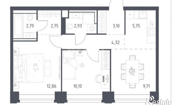 3-комн квартира ул Даурская, 48А,  д. 48А