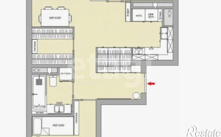 2-комн квартира ул 2-я Азинская, 1В,  д. 1В