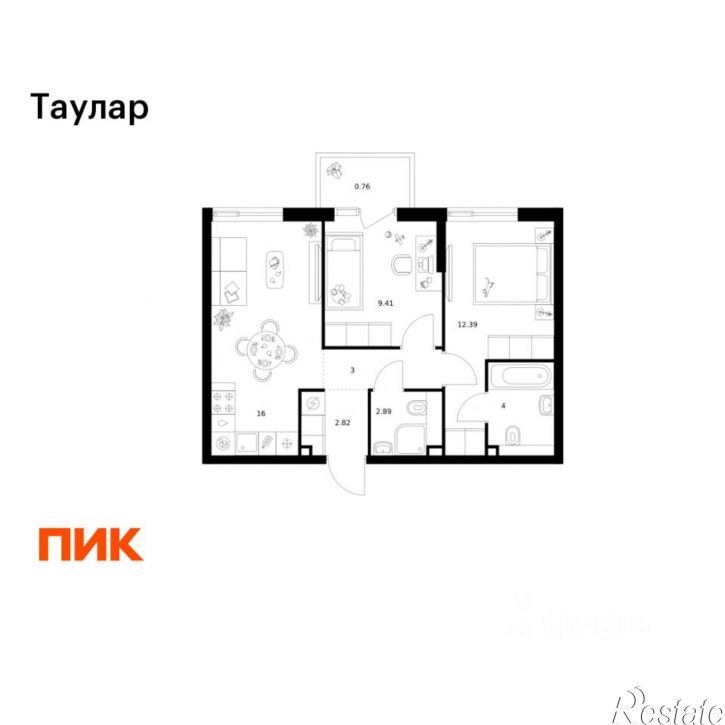 2-комн квартира в новом доме ул Хади Такташа, 135,  д. 135