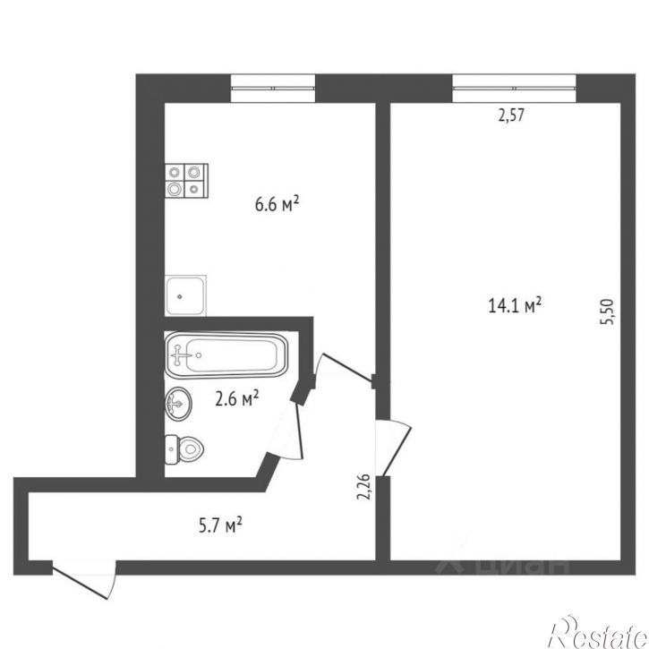 1-комн квартира ул Декабристов, 129,  д. 129