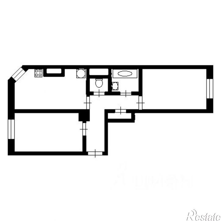 2-комн квартира улица Бутлерова, 45,  д. 45