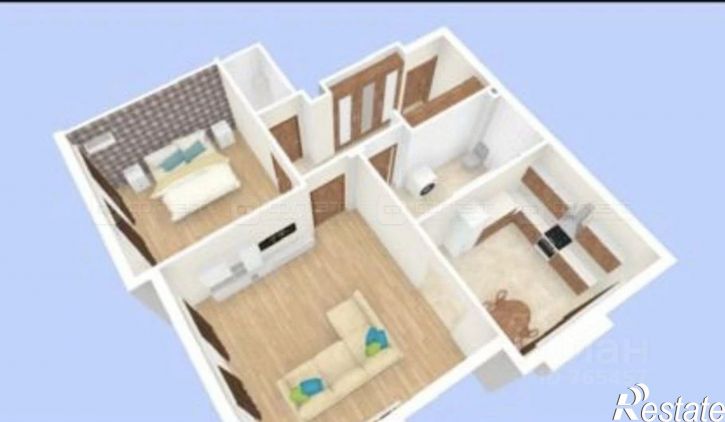 2-комн квартира Татарстан, Казань, Ново-Савиновский, ул. Тулпар