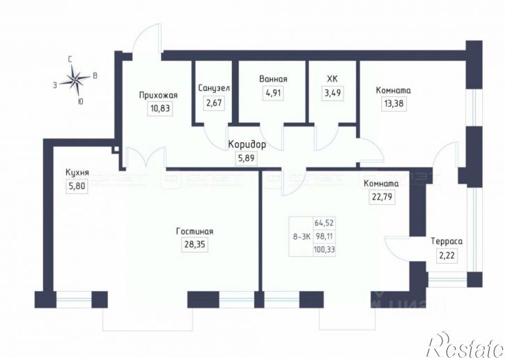 3-комн квартира ул 25-го Октября, 5,  д. 5