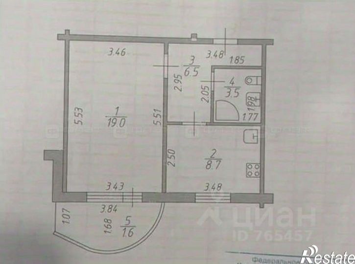 1-комн квартира ул Челюскина, 24,  д. 24