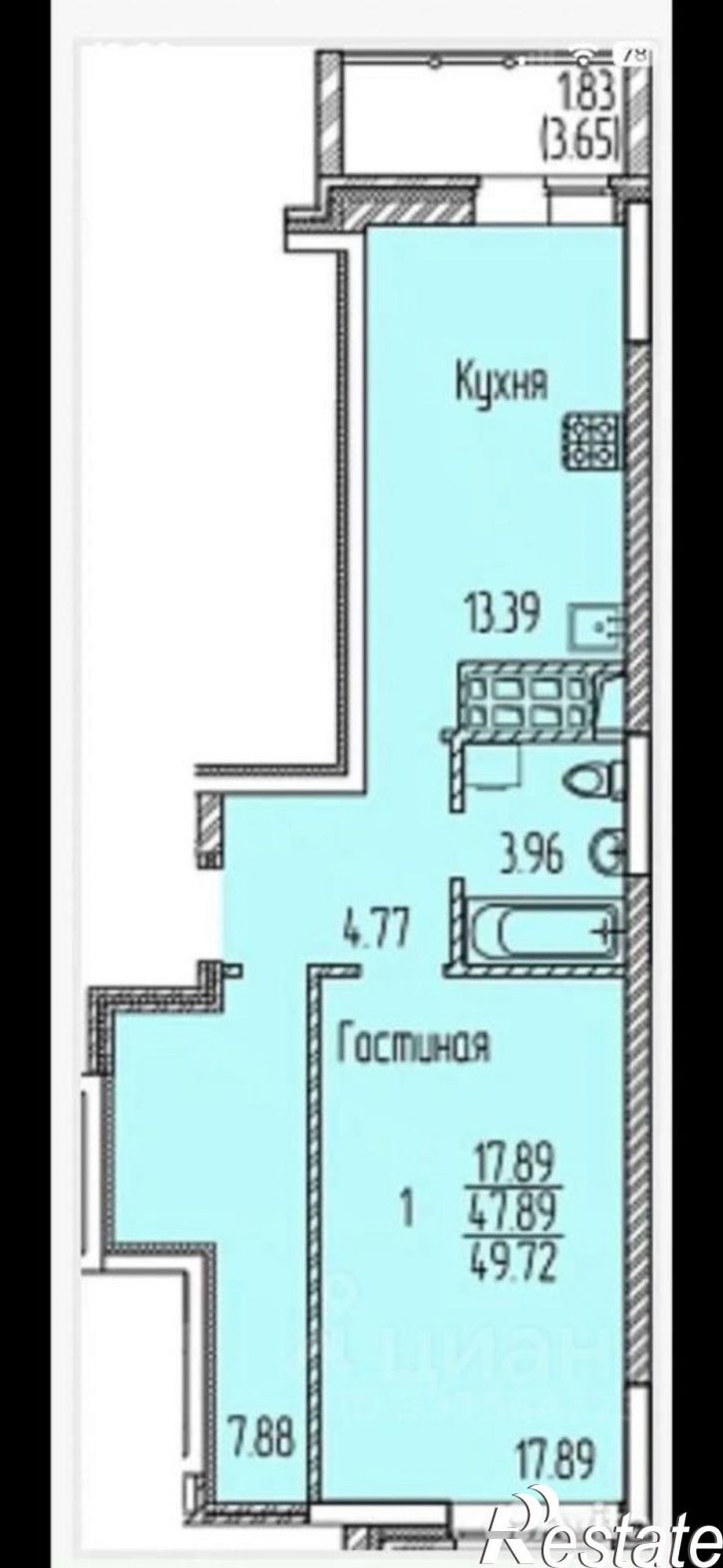 1-комн квартира ул Рауиса Гареева, 102 1,  д. 102 1,  к. 1