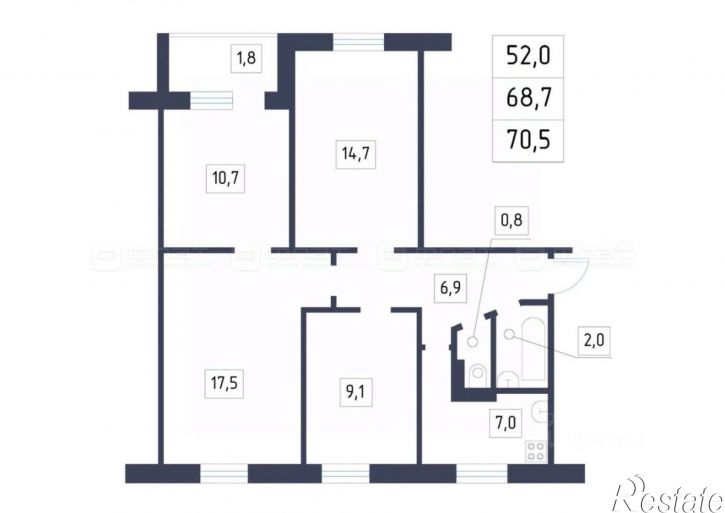 4-комн квартира ул Карбышева, 29,  д. 29