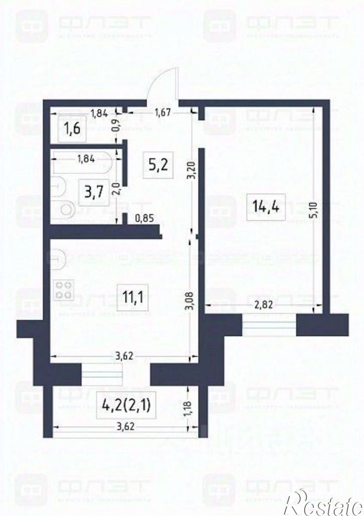 1-комн квартира пр-кт Победы, 100,  д. 100