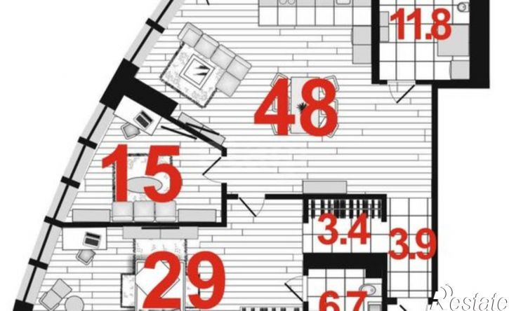 3-комн квартира пр-кт Альберта Камалеева, 1,  д. 1