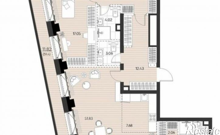 4-комн квартира в новом доме ул Аскара Шейх-Али, 1 2,  д. 1 2,  к. 2