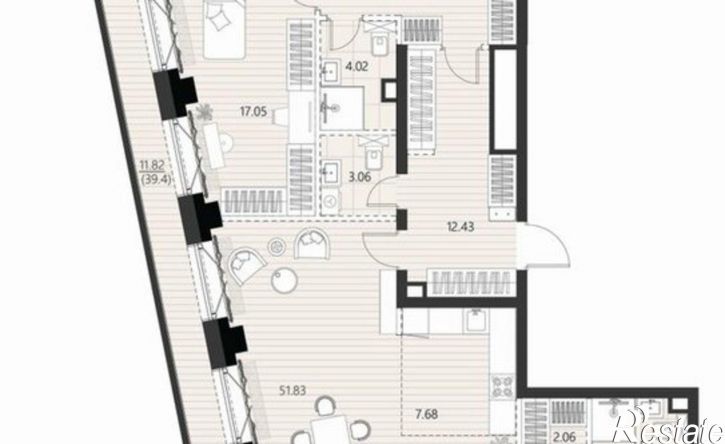 4-комн квартира в новом доме ул Аскара Шейх-Али, 1 2,  д. 1 2,  к. 2