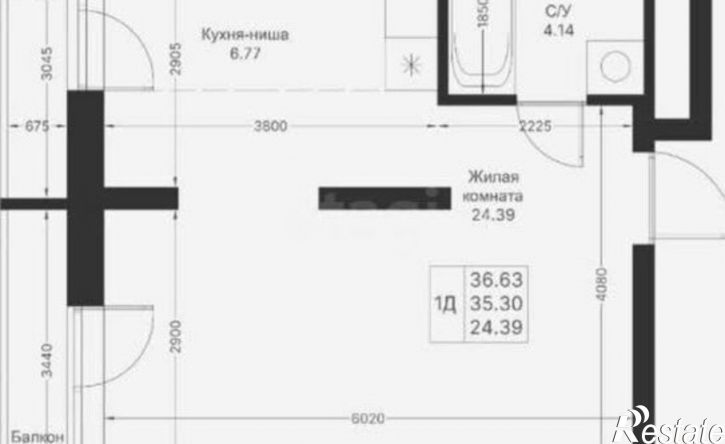 1-комн квартира в новом доме Республика Татарстан (Татарстан), ЖК Мой Ритм