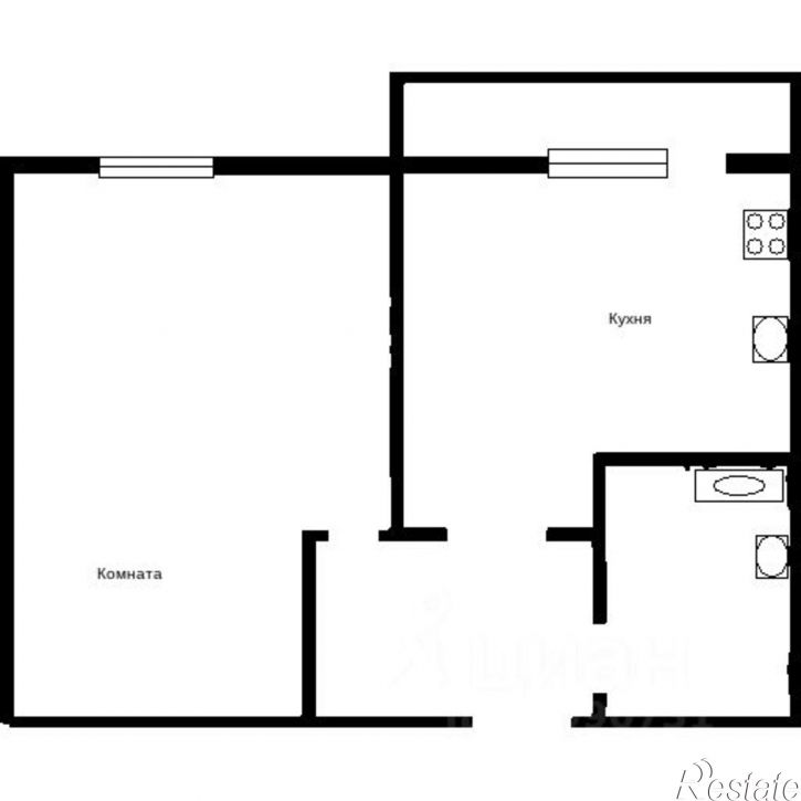 1-комн квартира ул Ленинградская, 32А,  д. 32А