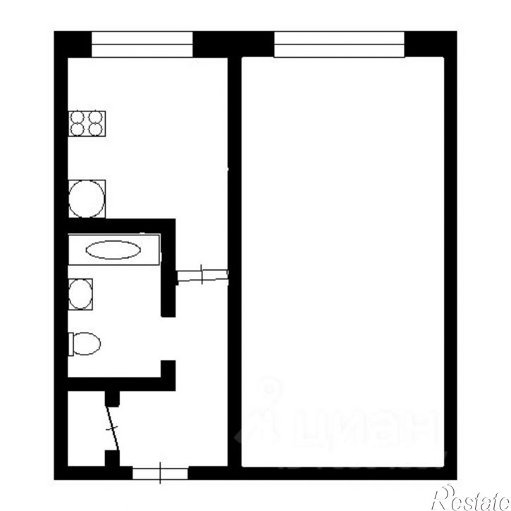 1-комн квартира ул Нурсултана Назарбаева, 66 1,  д. 66 1,  к. 1