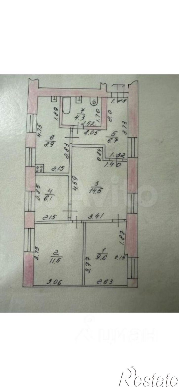 3-комн квартира ул Щапова, 18,  д. 18