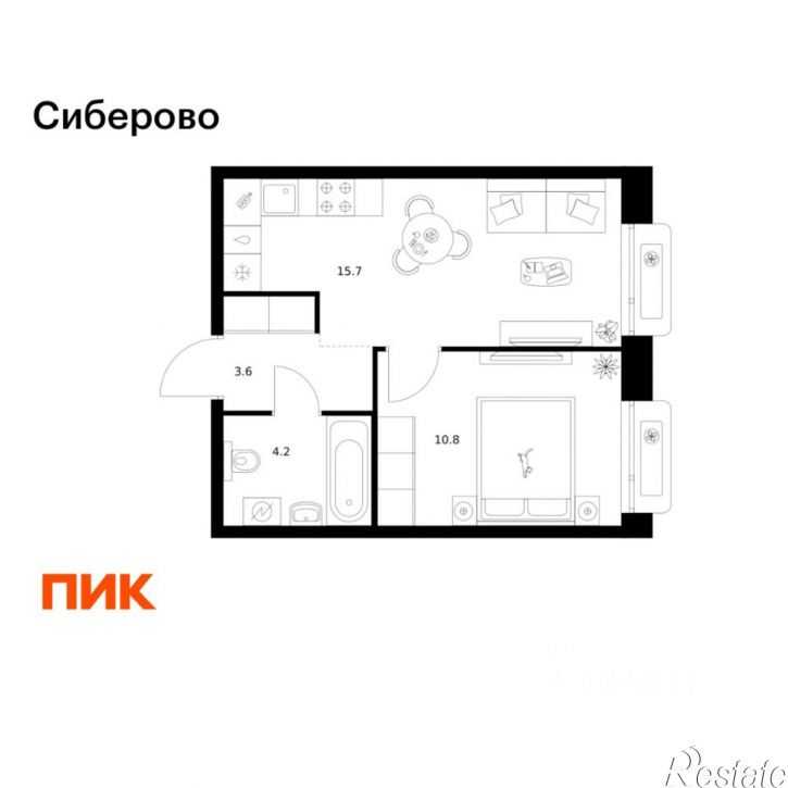 1-комн квартира в новом доме ул Халитова, 4,  д. 4