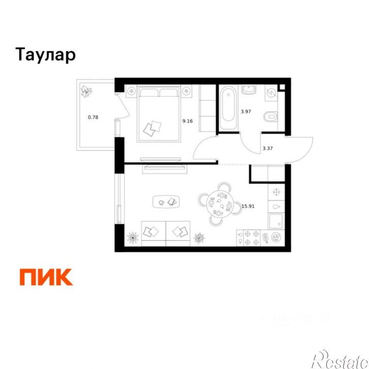 1-комн квартира в новом доме ул Хади Такташа, 135,  д. 135