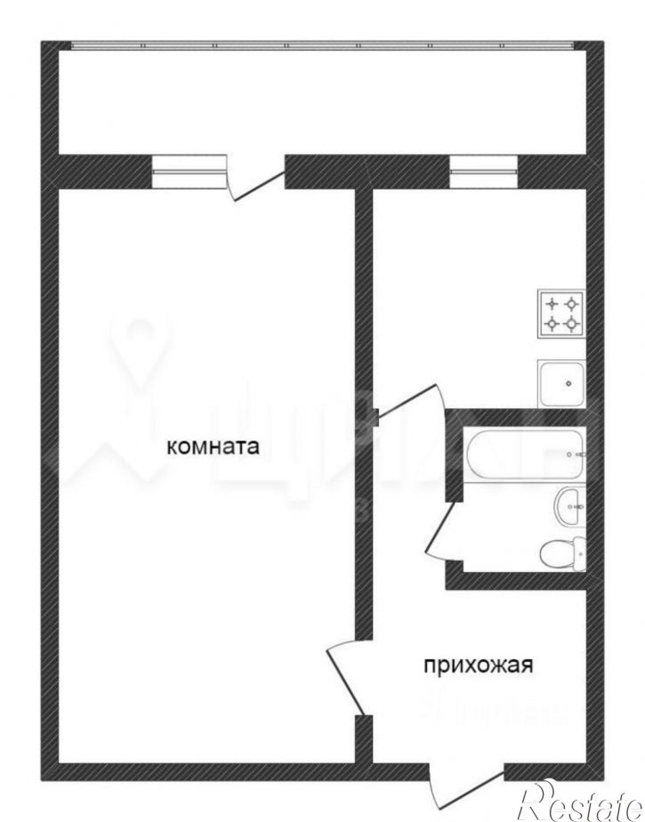 1-комн квартира ул Сафиуллина, 6 2,  д. 6 2,  к. 2