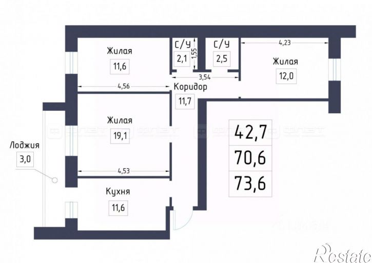 3-комн квартира ул Кул Гали, 27,  д. 27