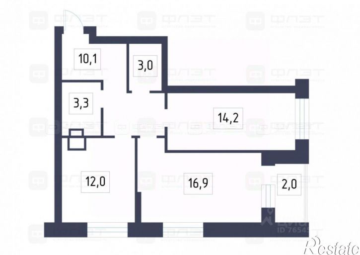 2-комн квартира ул Аметьевская магистраль, 16 3,  д. 16 3,  к. 3