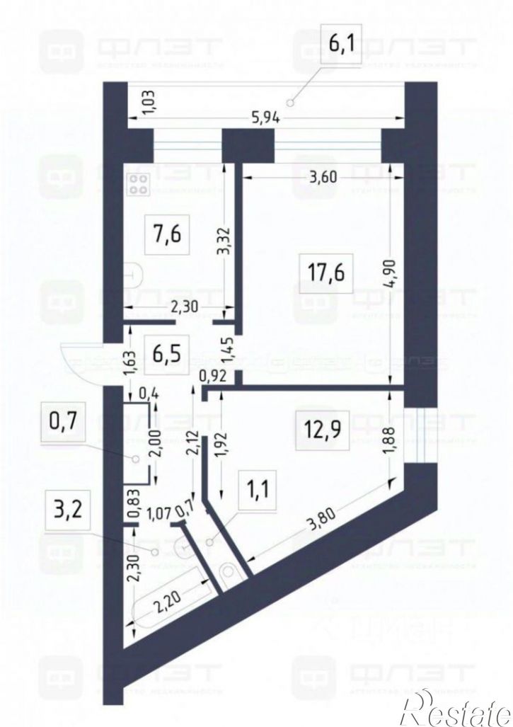 2-комн квартира ул Юлиуса Фучика, 103,  д. 103