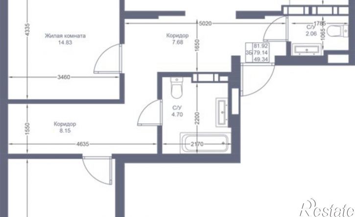 3-комн квартира в новом доме Республика Татарстан (Татарстан), ЖК Мой Ритм, ПК1-1