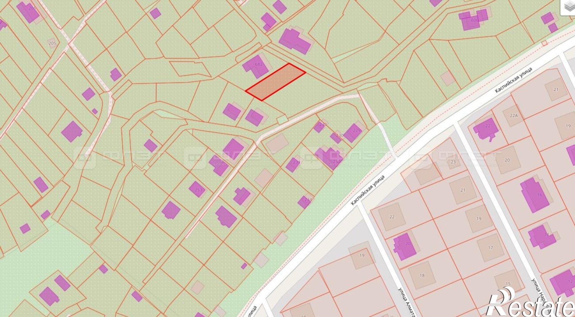 Купить землю, земельный участок за 4 500 000 рублей на ул. Каспийская, дом 100