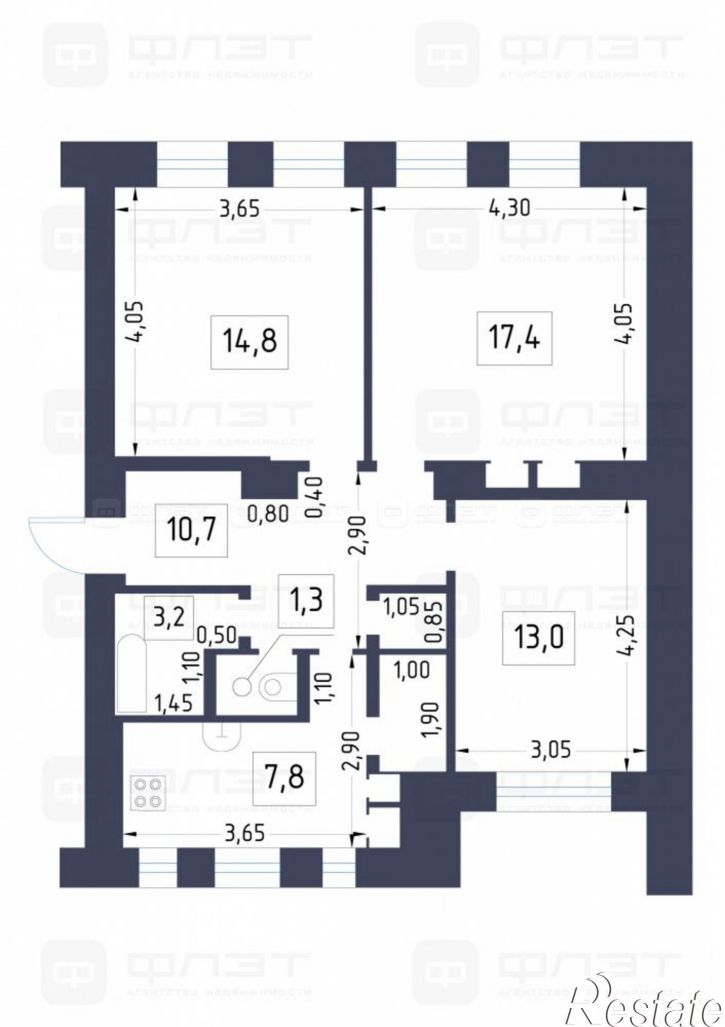 3-комн квартира ул. Чернышевского, дом 24/23