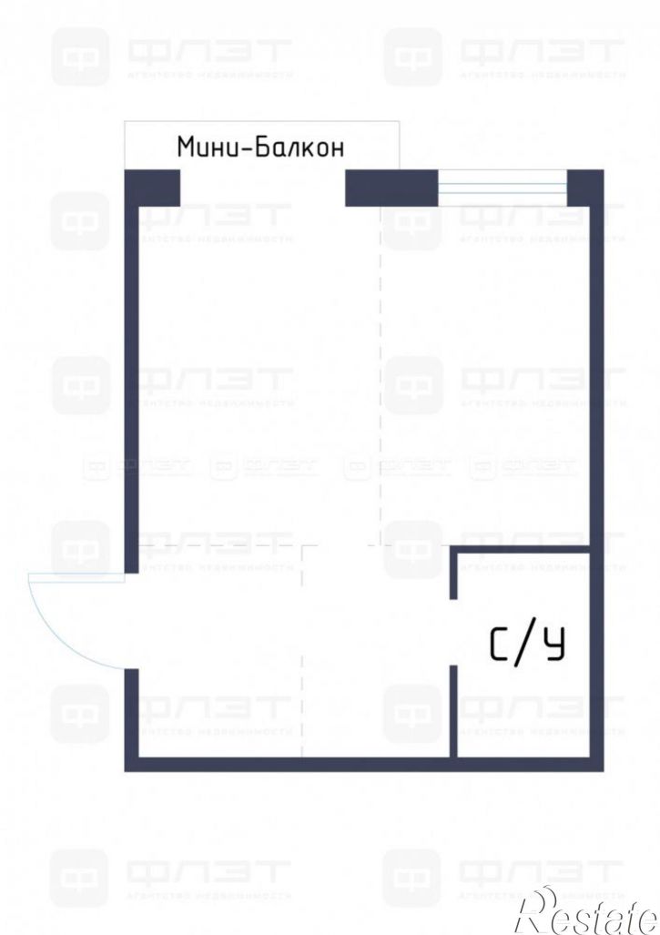 1-комн квартира ул. Генерала Ерина, дом 5Д