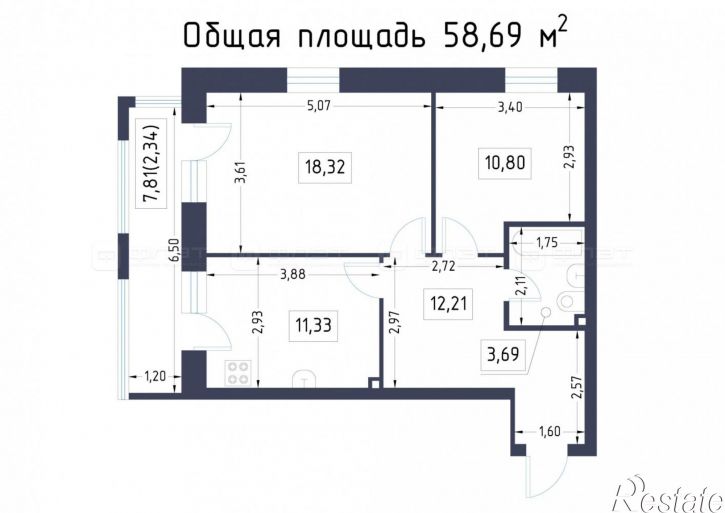 2-комн квартира ул. Бухарская, дом 32/3