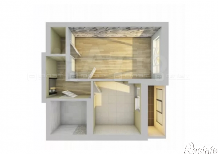 1-комн квартира ул. Александра Курынова, дом 5 к1