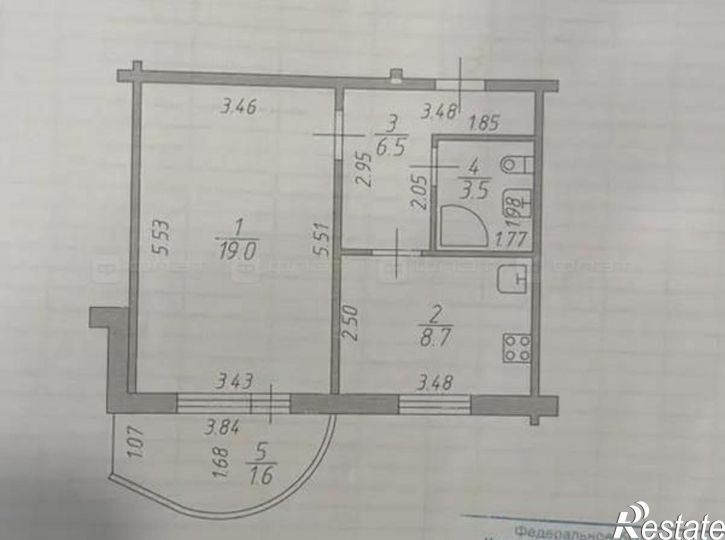 1-комн квартира ул. Челюскина, дом 24