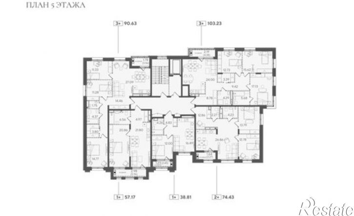 3-комн квартира в новом доме ул Большая, 58,  д. 58
