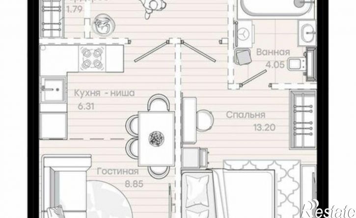 2-комн квартира в новом доме ул Аскара Шейх-Али, 1 4,  д. 1 4,  к. 4