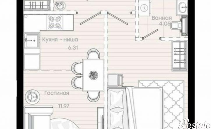 2-комн квартира в новом доме ул Аскара Шейх-Али, 1 4,  д. 1 4,  к. 4